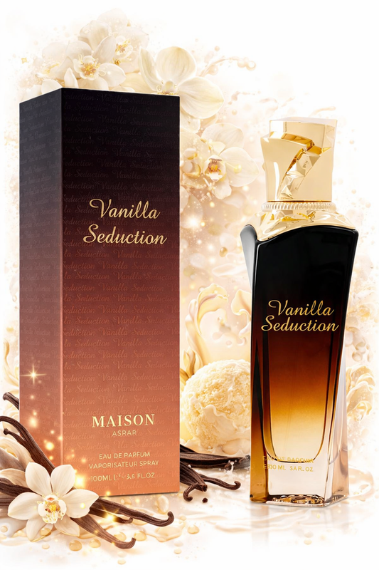Vanilla Seduction Maison Asrar Eau de Parfum 100ml – Parfum Vanille Gourmand, Doux & Addictif 🍦✨