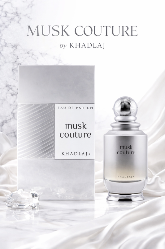Musk Couture Khadlaj Eau de Parfum 100ml – Parfum Musqué Élégant, Propre & Raffiné 🤍✨